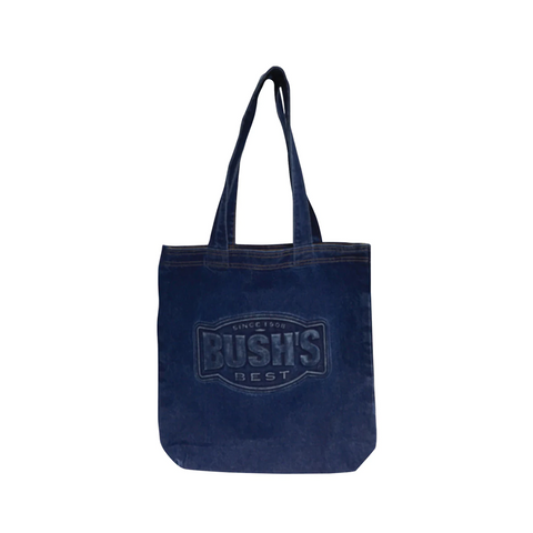 Embossed Denim Tote